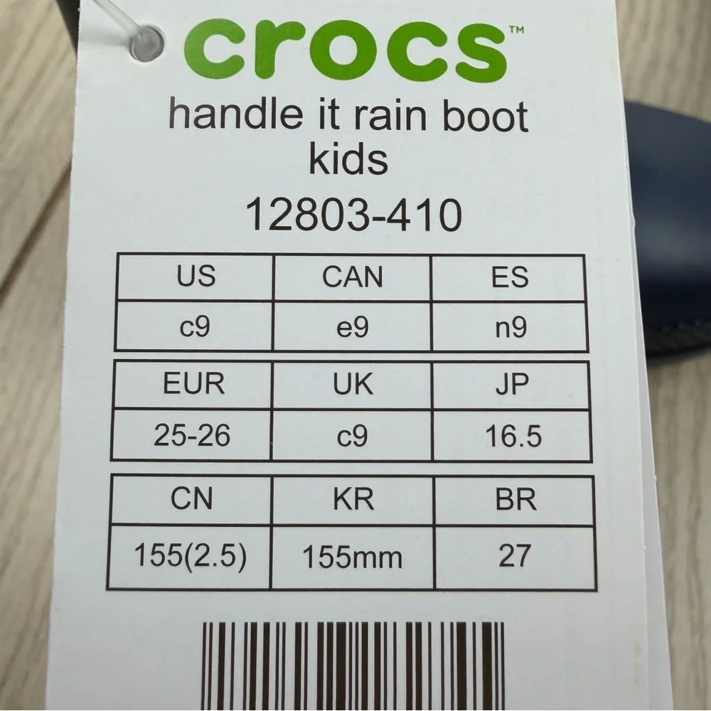 Crocs Kids’ Handle It Rain Boots c9 Navy Blue $45 Children's Shoes